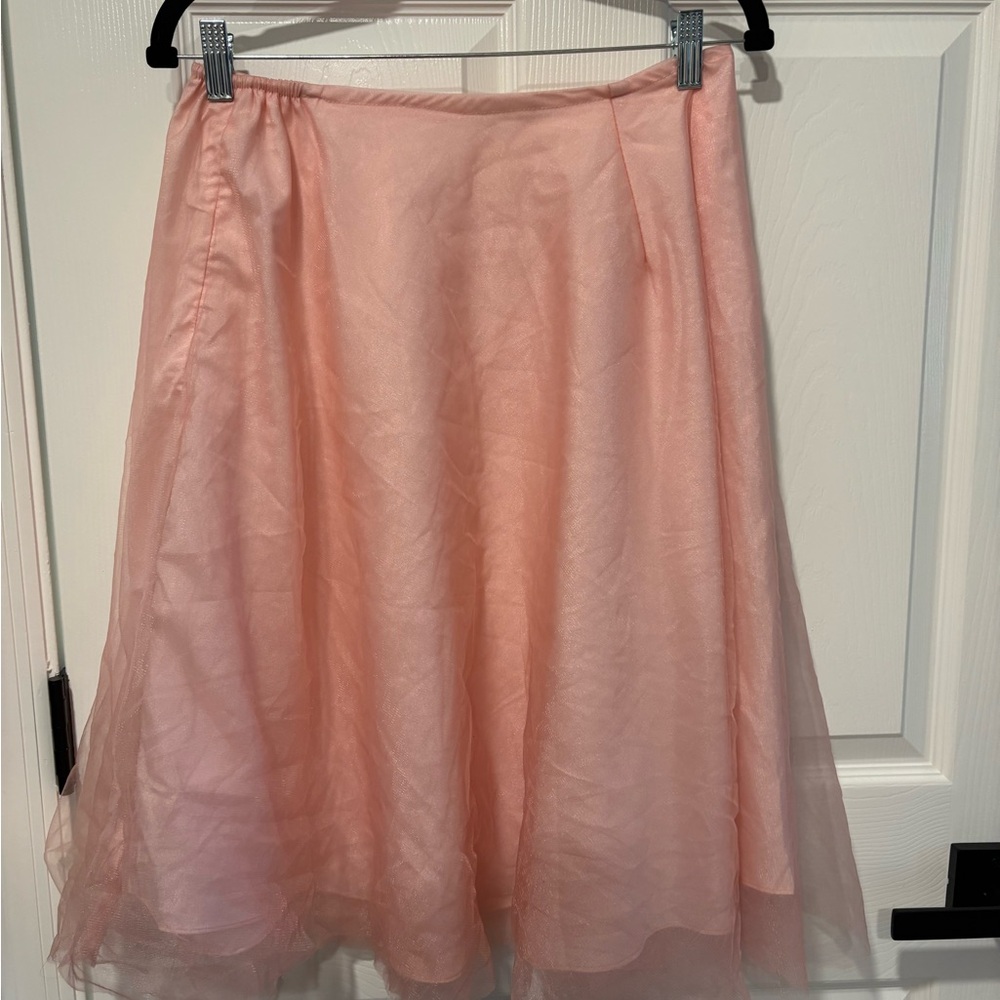 Boutique 9 Blush Pink Midi A-Line Skirt